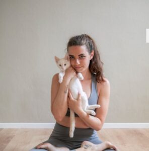 Gattini fanno yoga insieme alle sportive